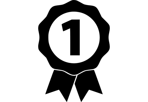 Number one award ribbon